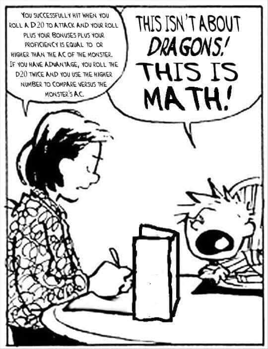 Isso não tem nada a ver com Dragões! Isso é Matemática!